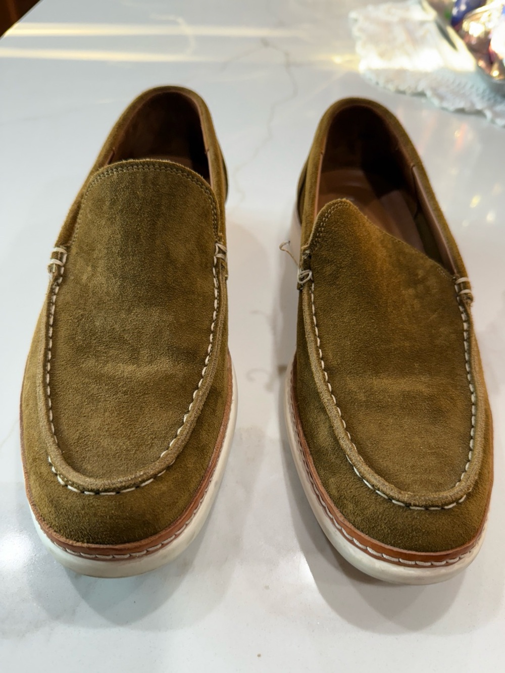 Allen Edmonds Men's Caper Brown Wilder Suede Slip-On Loafers. 8.5D